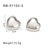 1 Pair IG Style Modern Style Simple Style Heart Shape Stainless Steel 18K Gold Plated Ear Studs