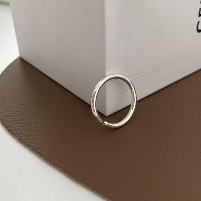 Wholesale Simple Style Square Heart Shape Bow Knot Copper Silver Plated Rings