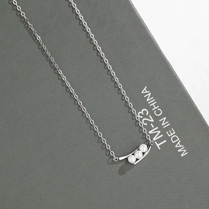 Sterling Silver Simple Style Geometric Plating Pendant Necklace