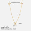 Stainless Steel Elegant Simple Style Heart Shape Plating Pendant Necklace