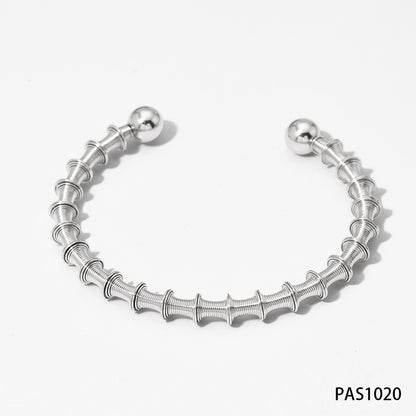 Stainless Steel Casual Simple Style Geometric Plating Bangle