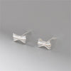 1 Pair Elegant Simple Style Bow Knot Plating Sterling Silver Ear Studs