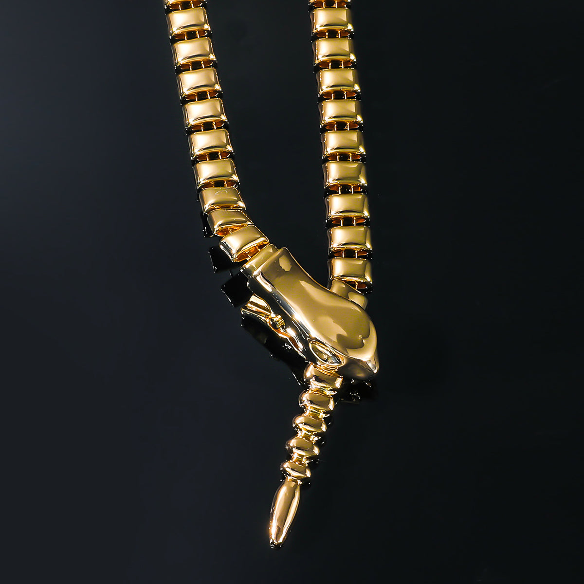 Casual Hip-Hop Snake Alloy Iron Men's Necklace