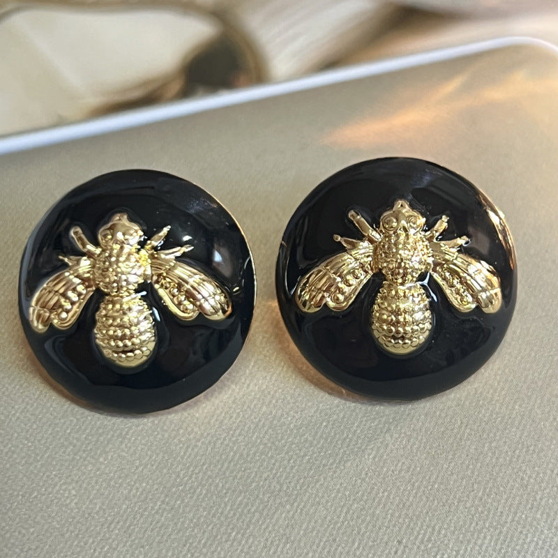 1 Pair Vintage Style Bee Plating Zinc Alloy Ear Studs