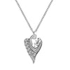 Copper 18K Gold Plated Elegant Simple Style Heart Shape Hollow Out Inlay Rhinestones Pendant Necklace