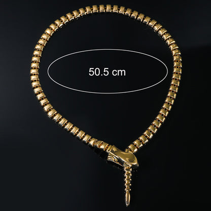 Casual Hip-Hop Snake Alloy Iron Men's Necklace