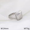 Stainless Steel Simple Style Square Rings