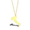 Stainless Steel 18K Gold Plated Casual Simple Style Map Heart Shape Pendant Necklace