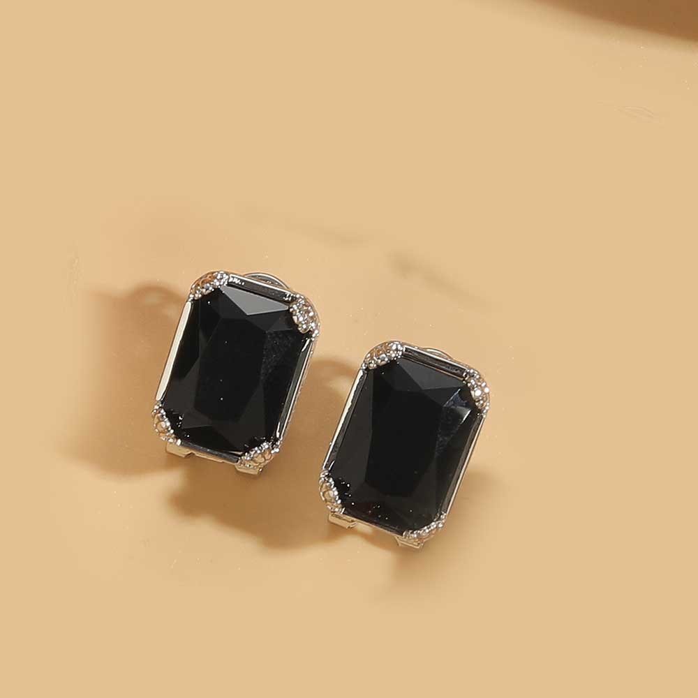 1 Pair Simple Style Square Inlay Copper Zircon 14K Gold Plated Earrings