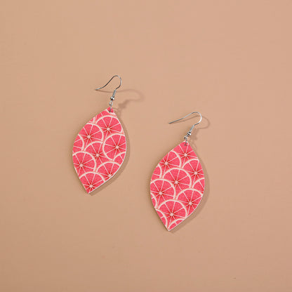 1 Pair Casual Vacation Star Fruit Imitation Leather Drop Earrings