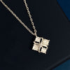 Copper 18K Gold Plated IG Style Commute Shiny Square Inlay Zircon Earrings Necklace