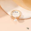 Wholesale Jewelry Elegant Simple Style Leaf Alloy Artificial Pearls Gold Plated Plating Inlay Open Rings