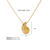 Stainless Steel 18K Gold Plated Simple Style Water Droplets Necklace