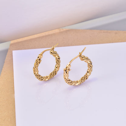 1 Pair IG Style Simple Style Geometric Titanium Steel 18K Gold Plated Earrings