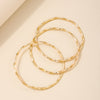 Nordic Style Simple Style Round Fine Lines Alloy Wholesale Bangle