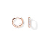 1 Pair Elegant Simple Style Circle Copper Zircon K Gold Plated Hoop Earrings