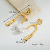 1 Pair Casual U Shape Plating Copper 18K Gold Plated Ear Studs