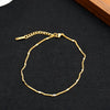 Vacation Simple Style Geometric 304 Stainless Steel Titanium Steel Plating Gold Plated Women's Anklet