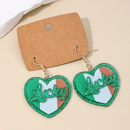 1 Piece Nordic Style Letter Heart Shape Arylic Ear Hook