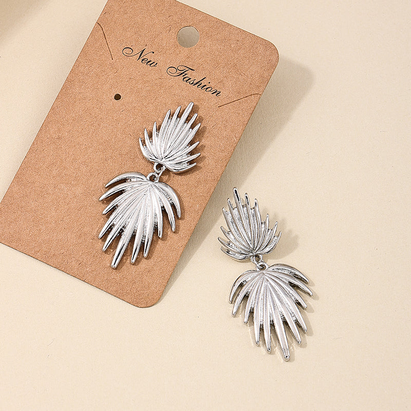 1 Pair Nordic Style Leaves Ginkgo Leaf Alloy Drop Earrings