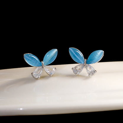 1 Pair Elegant Simple Style Butterfly Copper 18K Gold Plated Ear Studs