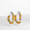 1 Pair Classic Style Color Block Plating Copper 18K Gold Plated Earrings