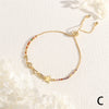 Copper 18K Gold Plated IG Style Simple Style Commute Letter Heart Shape Horns Inlay Zircon Bracelets