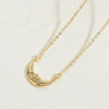 Copper 14K Gold Plated Vintage Style Simple Style Commute Human Animal Moon Inlay Zircon Necklace