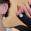 1 Pair IG Style Flower Plating Inlay Arylic Alloy Artificial Pearls Rhinestones Earrings