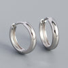 1 Pair Simple Style Roman Style Round Sterling Silver White Gold Plated Gold Plated Earrings