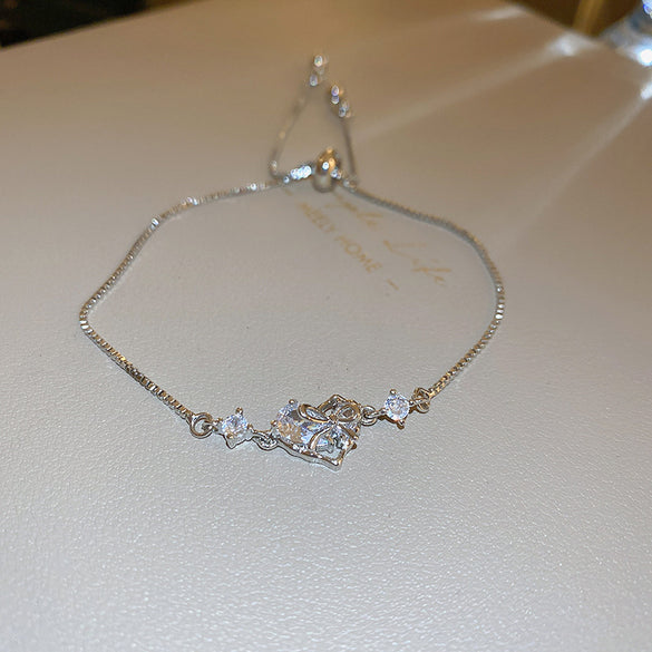 Simple Style Geometric Alloy Plating Artificial Gemstones Women's Bracelets