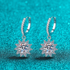 Sterling Silver Elegant Flower Gra Plating Drop Earrings