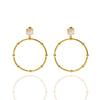 1 Pair Simple Style Classic Style Circle Plating Copper 18K Gold Plated Drop Earrings