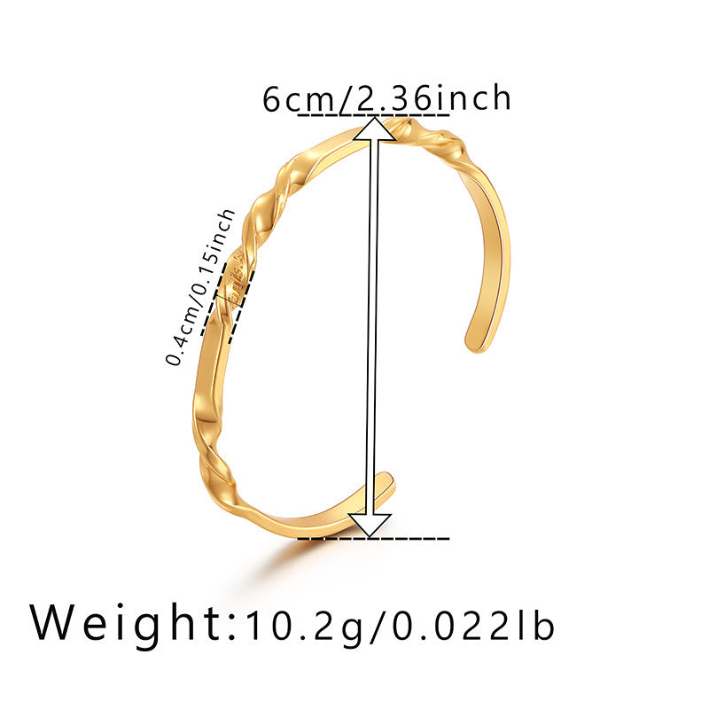 Copper 18K Gold Plated IG Style Geometric Bangle