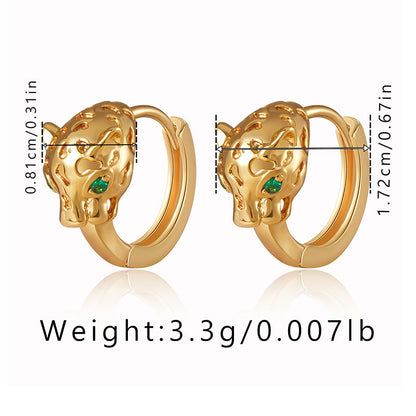 1 Pair IG Style Geometric Plating Inlay Copper Zircon Earrings