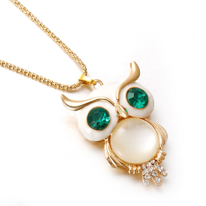 IG Style Shiny Geometric Zinc Alloy Plating Inlay Artificial Pearls Opal Zircon Women's Pendant Necklace