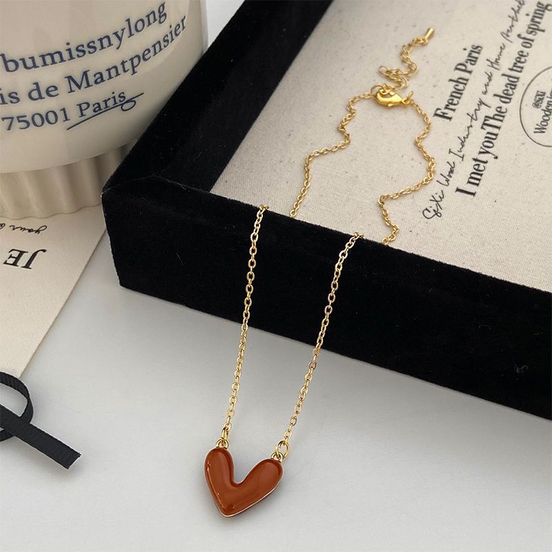 Elegant Sweet Heart Shape Alloy Plating Women's Necklace