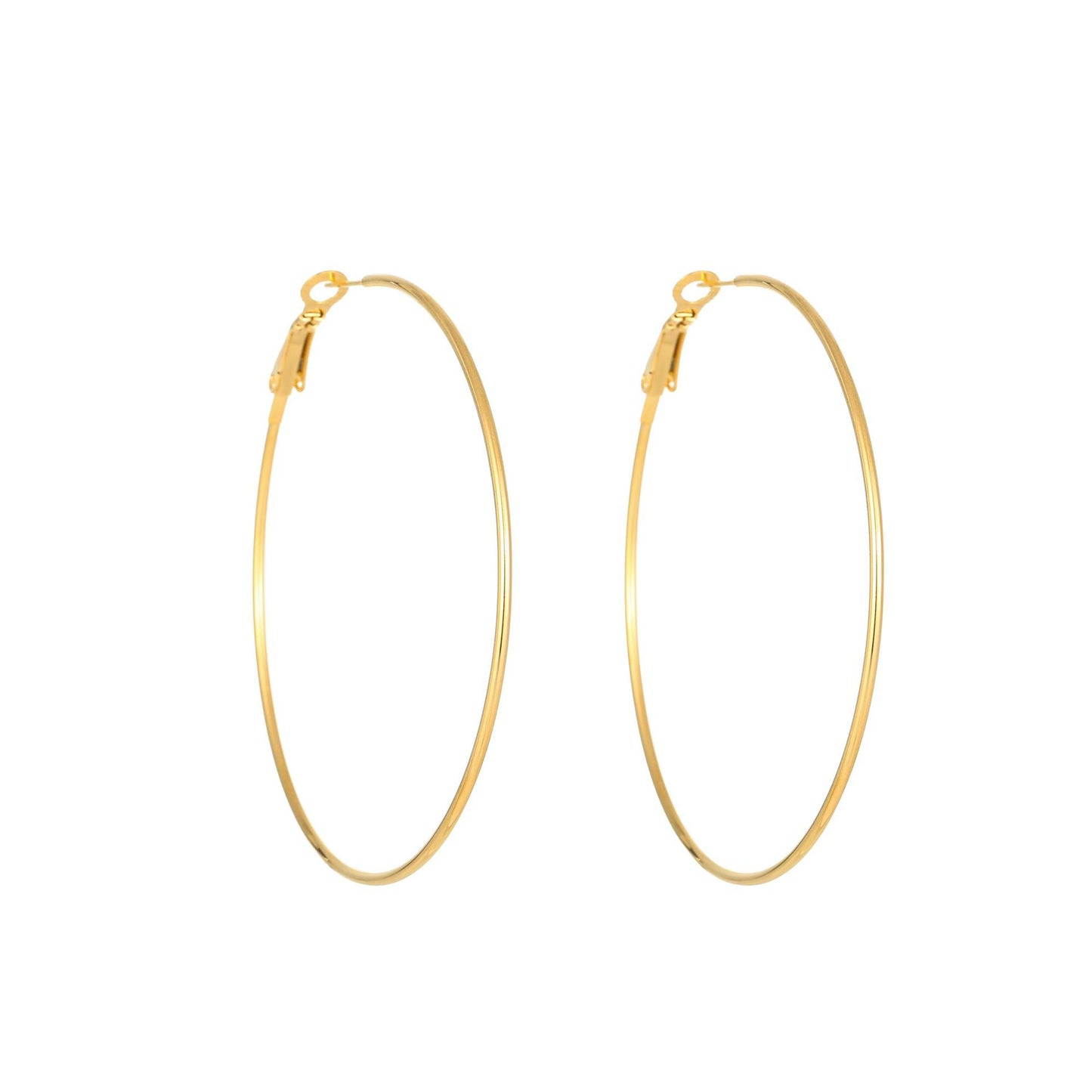 1 Pair Simple Style Geometric Plating Titanium Steel Earrings