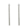 1 Pair IG Style Simple Style Tassel Inlay Titanium Steel Zircon Earrings