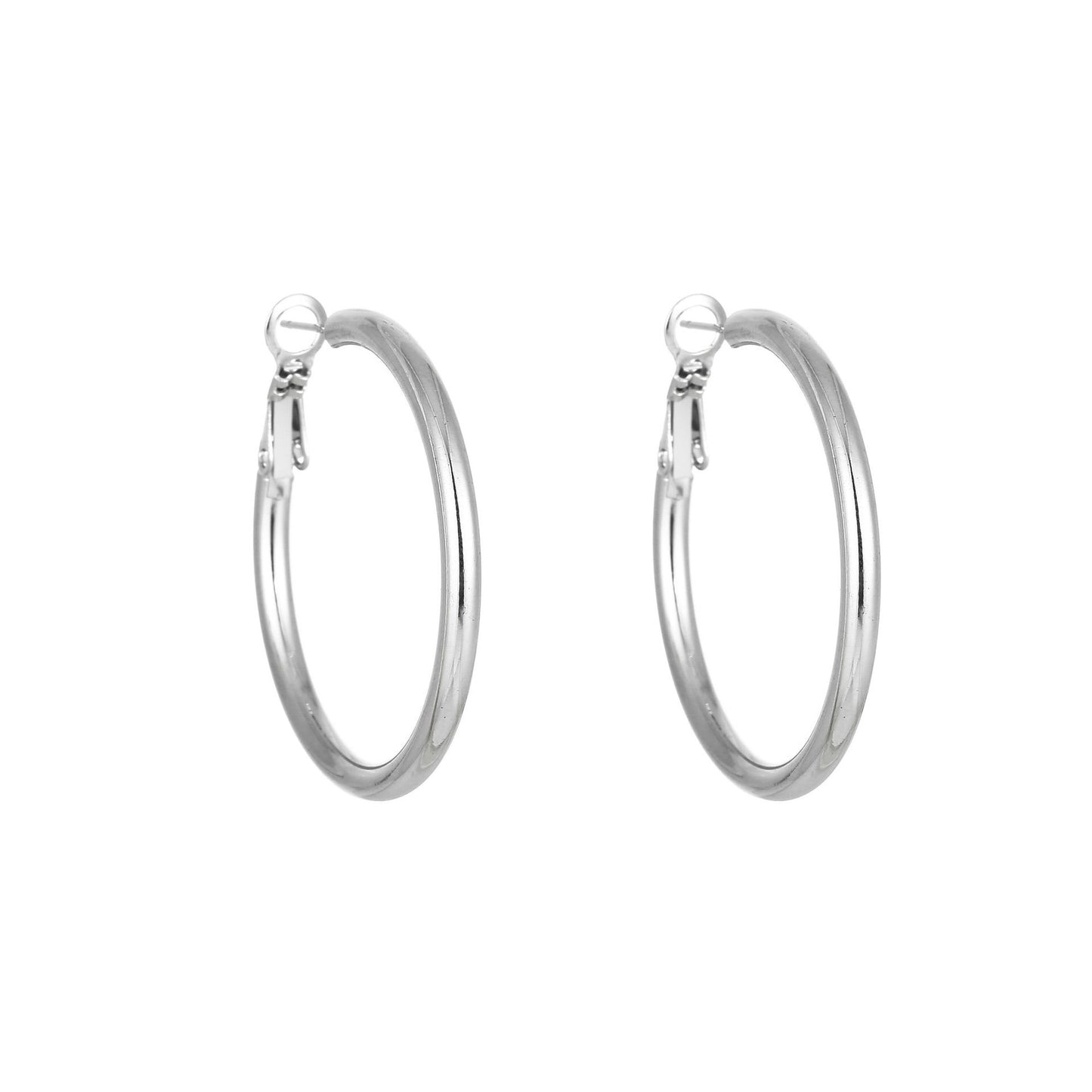 1 Pair Simple Style Geometric Plating Titanium Steel Earrings