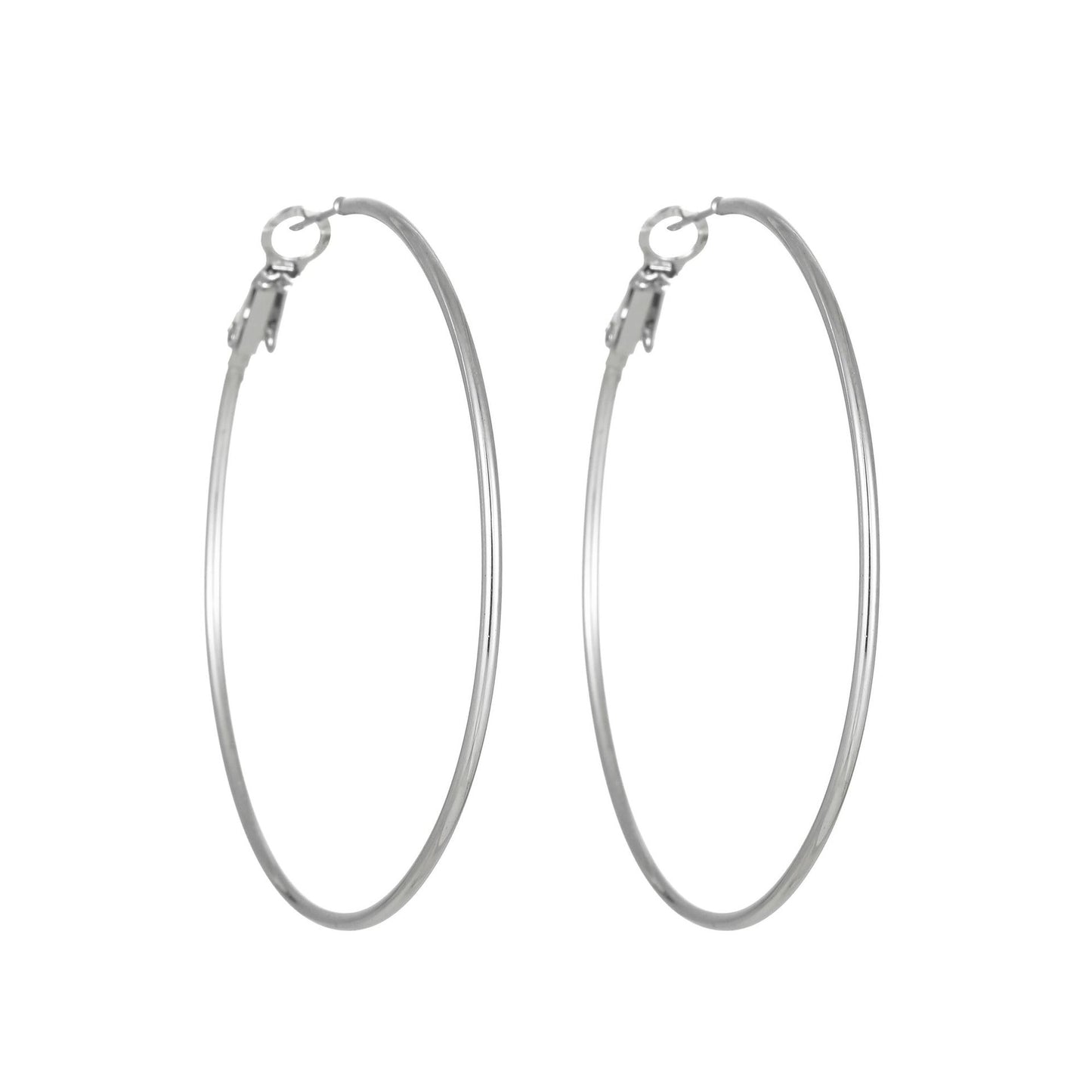 1 Pair Simple Style Geometric Plating Titanium Steel Earrings