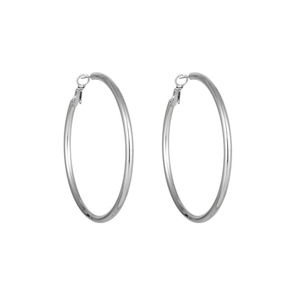 1 Pair Simple Style Geometric Plating Titanium Steel Earrings