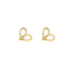 1 Pair Sweet Simple Style Heart Shape Hollow Out Inlay Titanium Steel Zircon Ear Studs