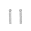 1 Pair Original Design Simple Style Geometric Tassel Inlay Titanium Steel Zircon Drop Earrings