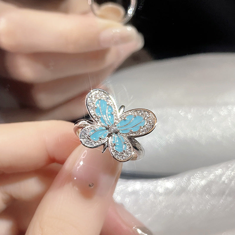 Wholesale IG Style Bow Knot Copper Plating Inlay Artificial Pearls Rhinestones Open Rings