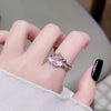 Wholesale Sweet Cool Style Geometric Copper Plating Inlay Rhinestones Open Rings