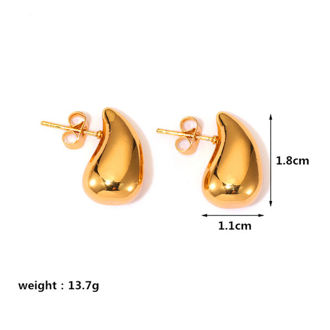 1 Pair IG Style Casual Geometric Plating Stainless Steel Hoop Earrings