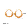 1 Pair Casual Simple Style Geometric Plating Mesh Stainless Steel Hoop Earrings