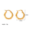 1 Pair IG Style Casual Geometric Plating Stainless Steel Hoop Earrings