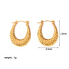 1 Pair IG Style Casual Geometric Plating Stainless Steel Hoop Earrings